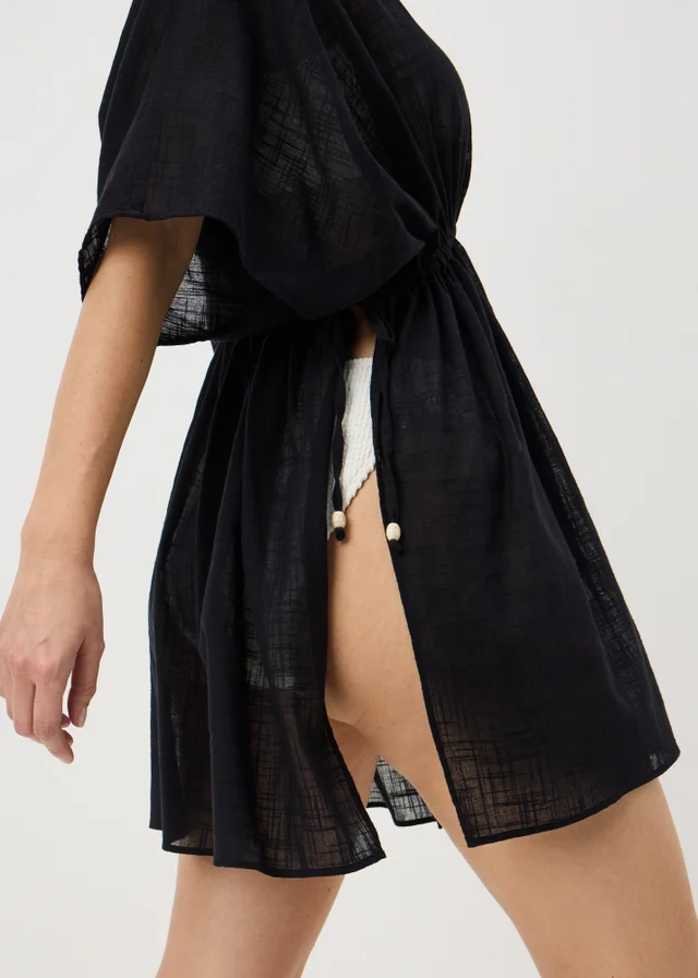 Black Tie Waist Kaftan