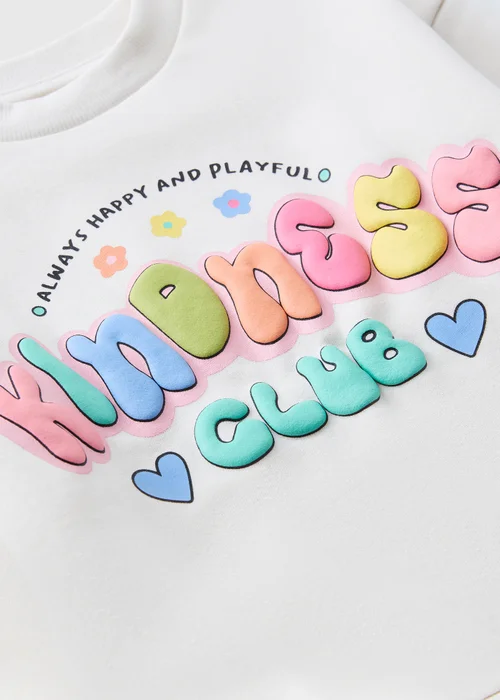 Girls White Kindness Sweatshirt (1-7yrs) - 1-1.5 Yrs Image 2