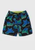 Boys Black Game Control Swim Shorts (7-15yrs) - Age 7 Years Image 1