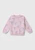 Girls Lilac Flower Sweatshirt (1-7yrs) - 1-1.5 Yrs Image 1