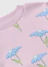 Girls Lilac Flower Sweatshirt (1-7yrs) - 1-1.5 Yrs Image 2