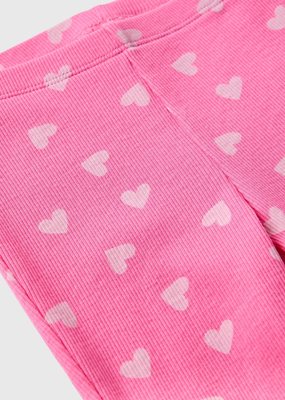 Girls Pink Heart Flare Leggings (1-7yrs) - 1 to 1 half years Image 2