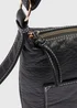 Black Faux Leather Messenger Bag - One Size Image 2