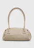 Cream Textured Shoulder Bag - One Size Image 2