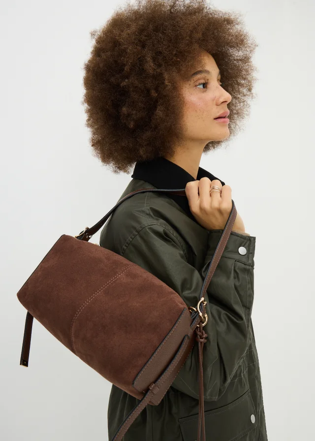 Chocolate Brown Square Shoulder Bag