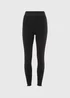 Black Body Shaper Zip Hem Leggings - Size 8 Image 3