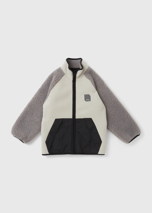 Boys Grey Borg Fleece Bomber Jacket (7-15yrs)