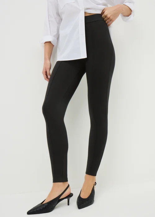 Black Scuba Ponte Leggings - Size 14 Image 1