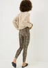 Brown Leopard Print Jeggings - Size 16 Image 3