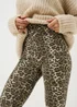 Brown Leopard Print Jeggings - Size 16 Image 2