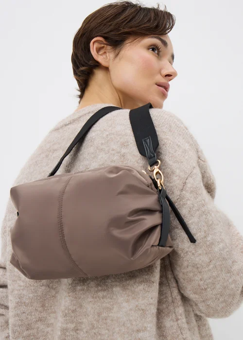 Mocha Barrel Crossbody Bag - One Size Image 1