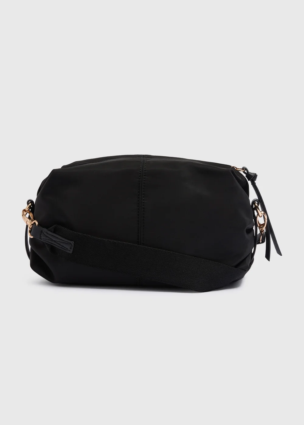 Black Barrel Crossbody Bag - One Size Image 1