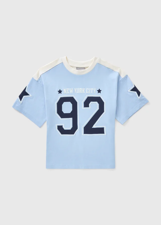 Girls Blue Sports New York City T-Shirt (7-15yrs)