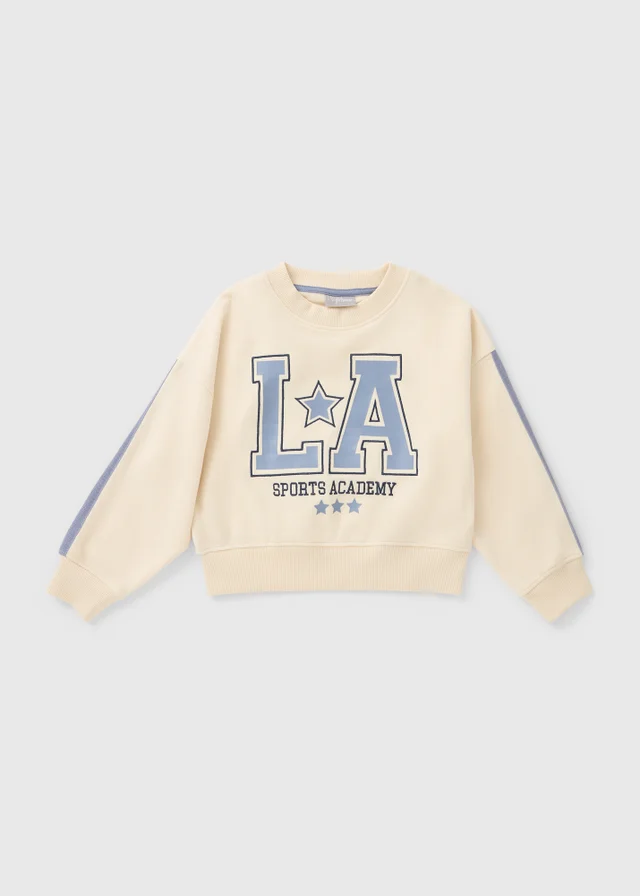 Girls Cream LA Sweatshirt (7-15yrs)