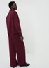 Burgundy Piped Scuba Co-Ord Wide Leg Trouser - Size 18 29 leg Image 3