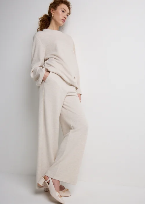 Et Vous Oatmeal Snit Co Ord Trousers - Size 20 29 leg Image 2