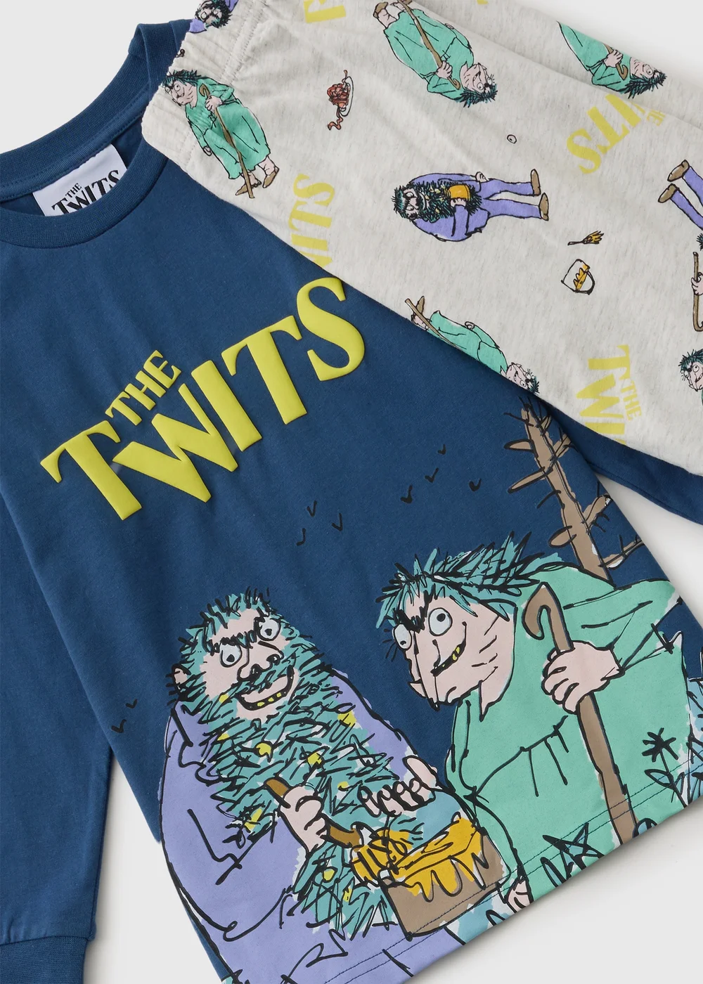 Roald Dahl Kids Blue The Twits Pyjama Set (1-7yrs) - 1 to 1 half years Image 2