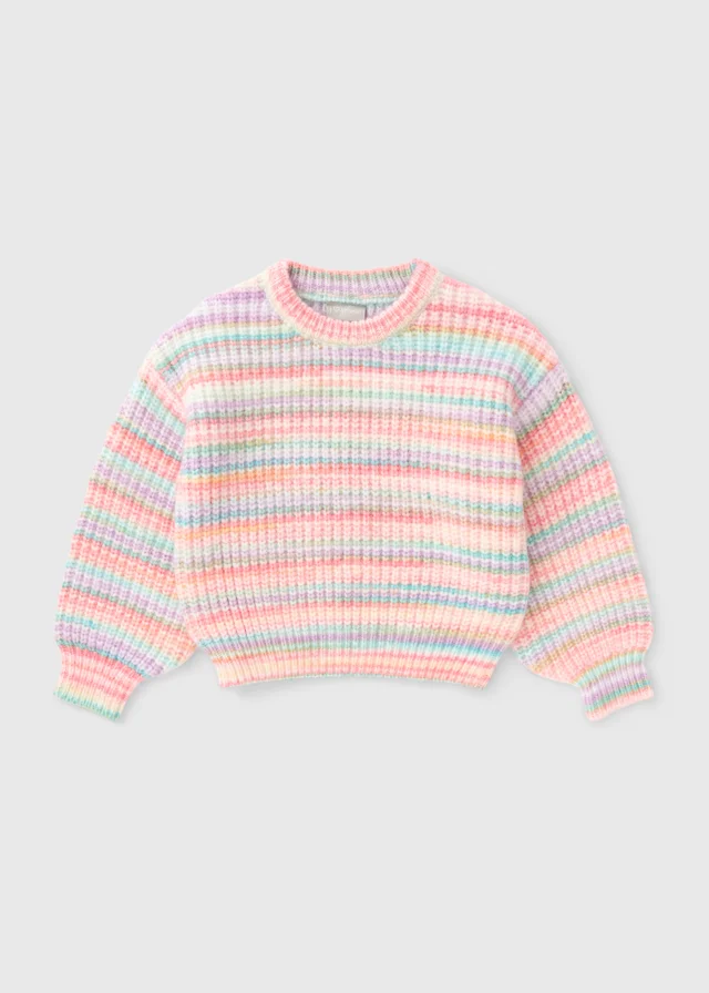 Girls Multicolour Ribbed Jumper (7-15yrs)