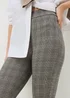 Brown Check Leggings - Size 8 Image 3