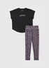 Souluxe Girls Black Sports Top & Legging Set (7-15yrs) - Age 14 Years Image 1