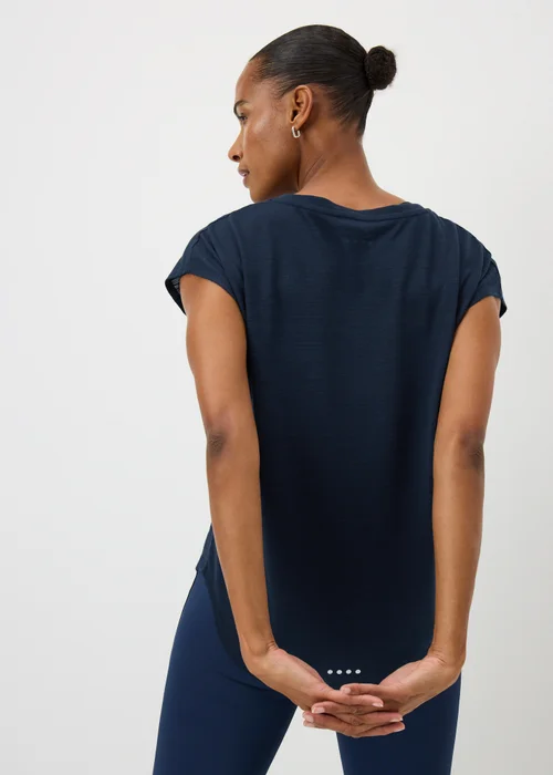 Souluxe Navy V-Neck T-Shirt - Small Image 2