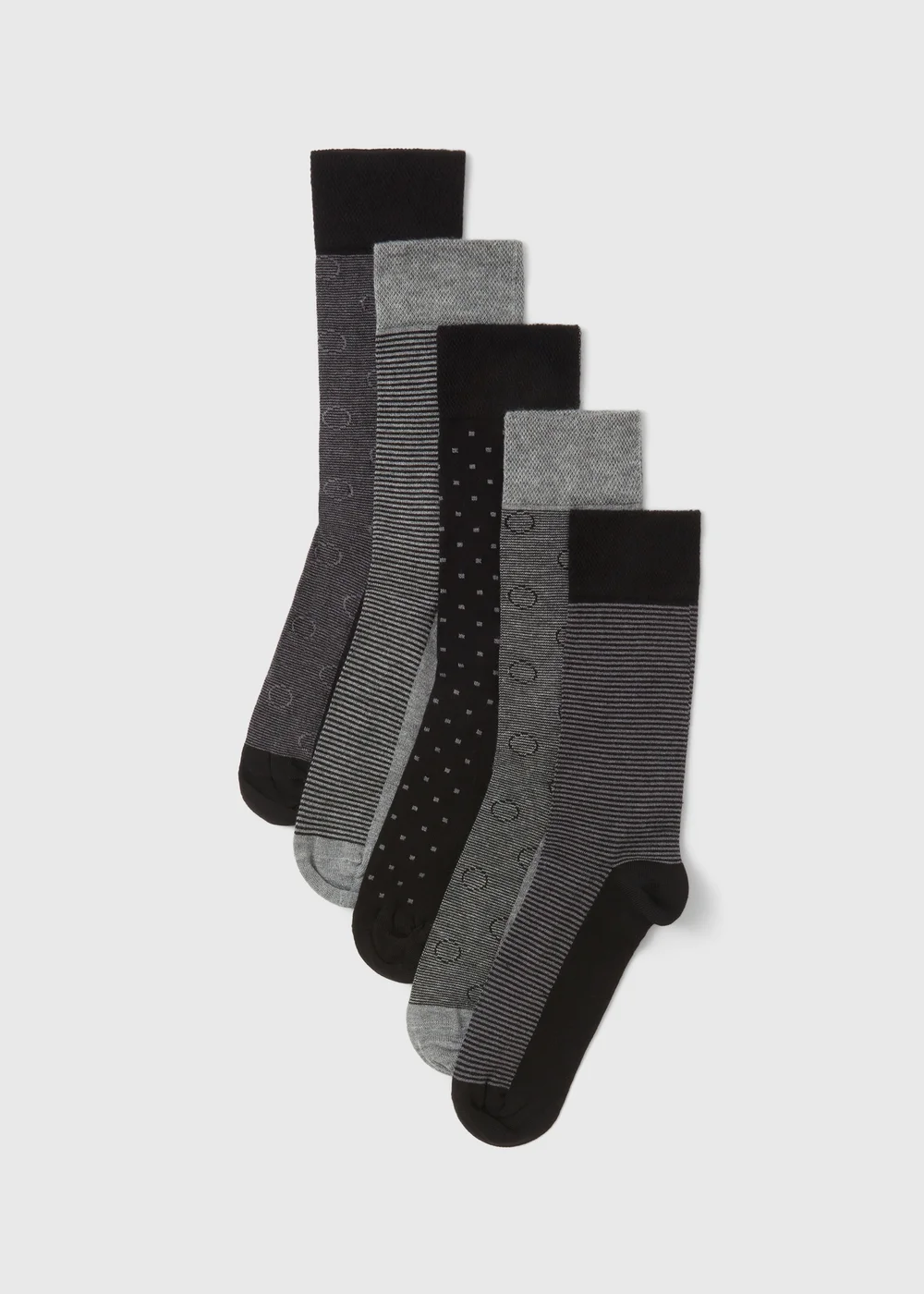 5 Pack Black Flexi Top Socks - Sizes 6 - 8.5 Image 1