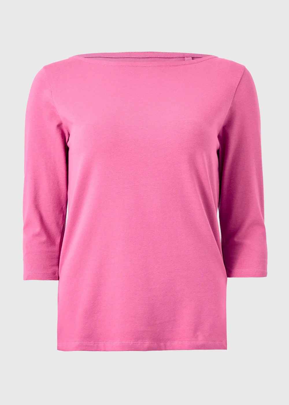 Pink Fitted 3/4 Sleeve Top - Size 8 Image 1