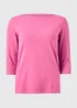 Pink Fitted 3/4 Sleeve Top - Size 8 Image 1