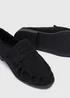 Black Faux Suede Loafers - Size 3 Image 2