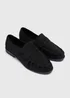 Black Faux Suede Loafers - Size 3 Image 1