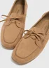 Sand Faux Suede Boat Loafers - Size 3 Image 2