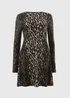 Brown Leopard Print Supersoft Mini Dress - 24 Image 2