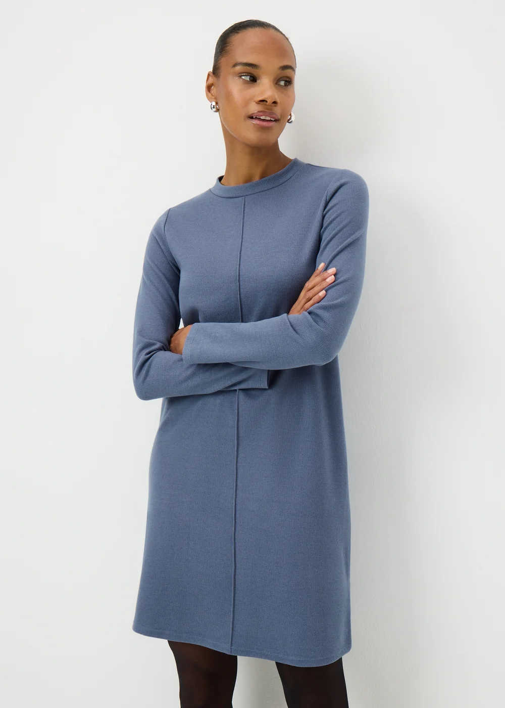 Blue Cosy Mini Dress - 8 Image 1