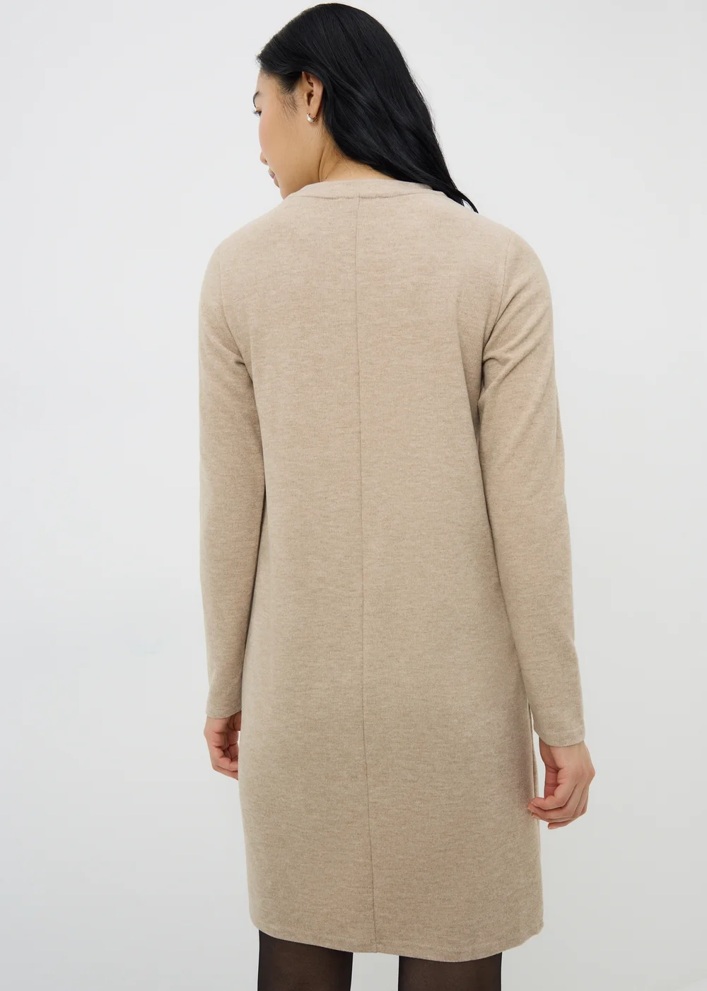 Beige Cosy Mini Dress - 8 Image 2