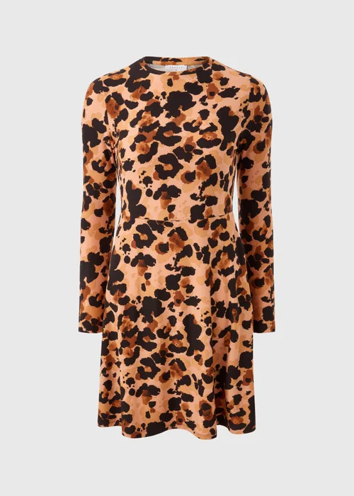 Brown Leopard Print Supersoft Mini Dress - 8 Image 4