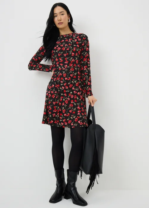 Red Ditsy Supersoft Mini Dress - 26 Image 1