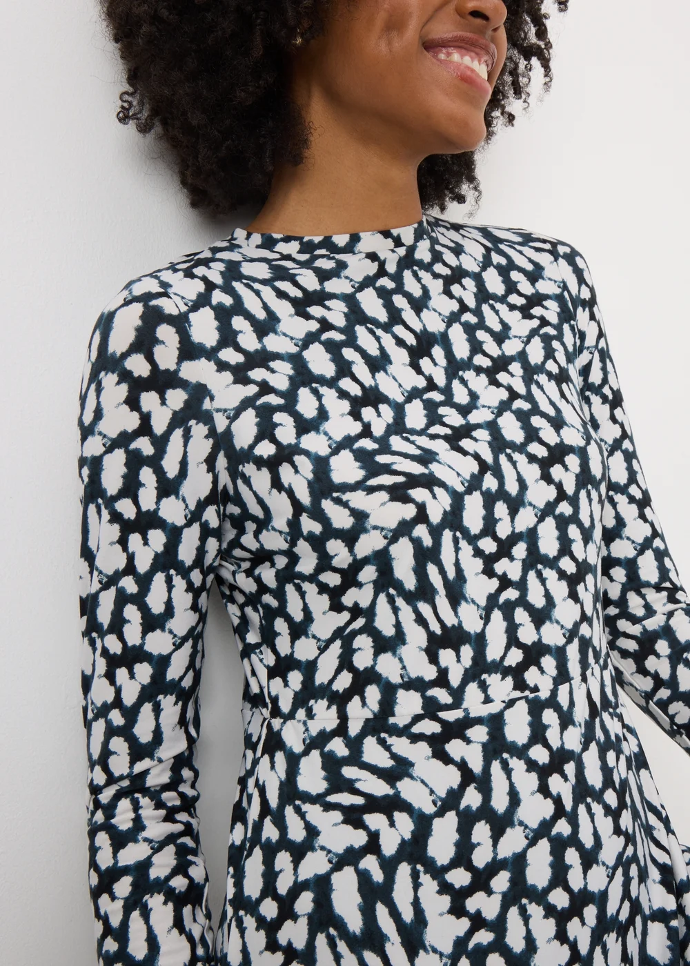 Black Animal Print Supersoft Mini Dress - 28 Image 3