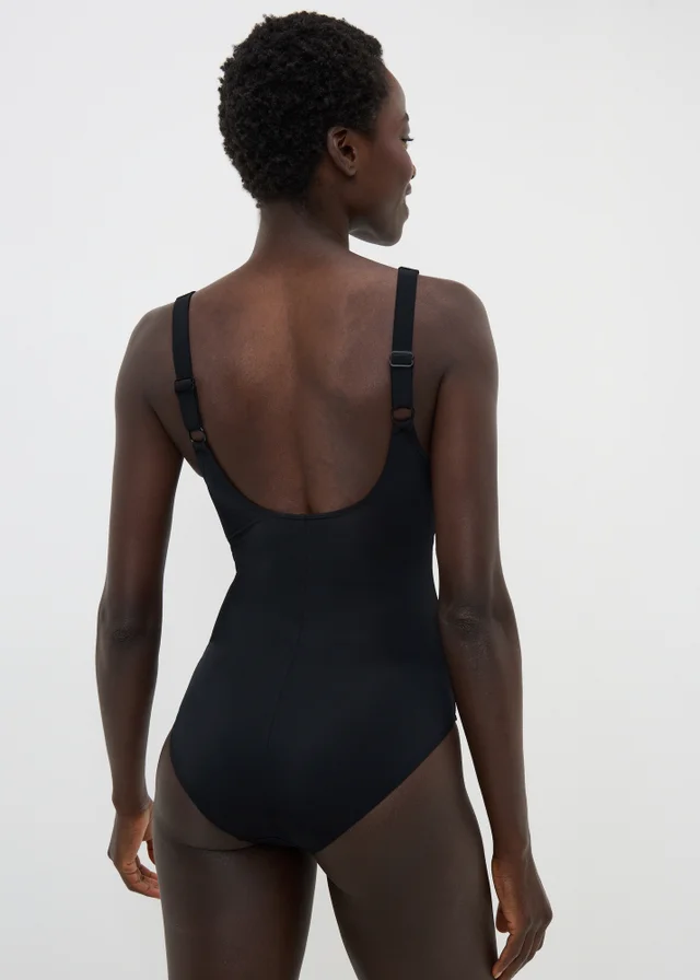 Souluxe Black V-Neck Swimsuit