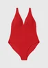 Red Plunge Swimsuit - Size 8 Image 3