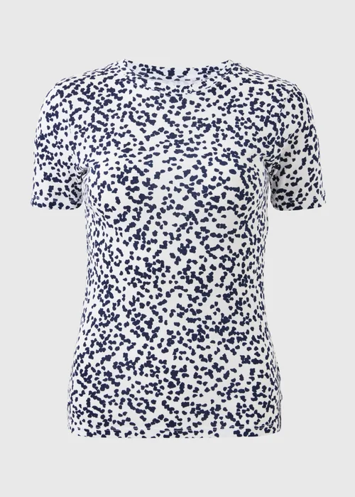 Navy Print Fitted T-Shirt - Size 8 Image 4