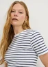 Navy Stripe Fitted T-Shirt - Size 8 Image 3