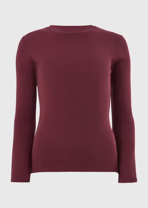 Burgundy Long Sleeve T-Shirt - Size 8 Image 3