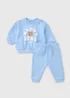 Baby Light Blue Bear Top & Jogging Bottom Set (Newborn-23mths) - Up to 1 Month Image 1