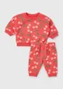 Baby Pink Cherry Sweatshirt & Jogging Bottom Set (Newborn-23mths) - Up to 1 Month Image 1