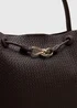 Chocolate Brown Weave Tote Bag - One Size Image 4