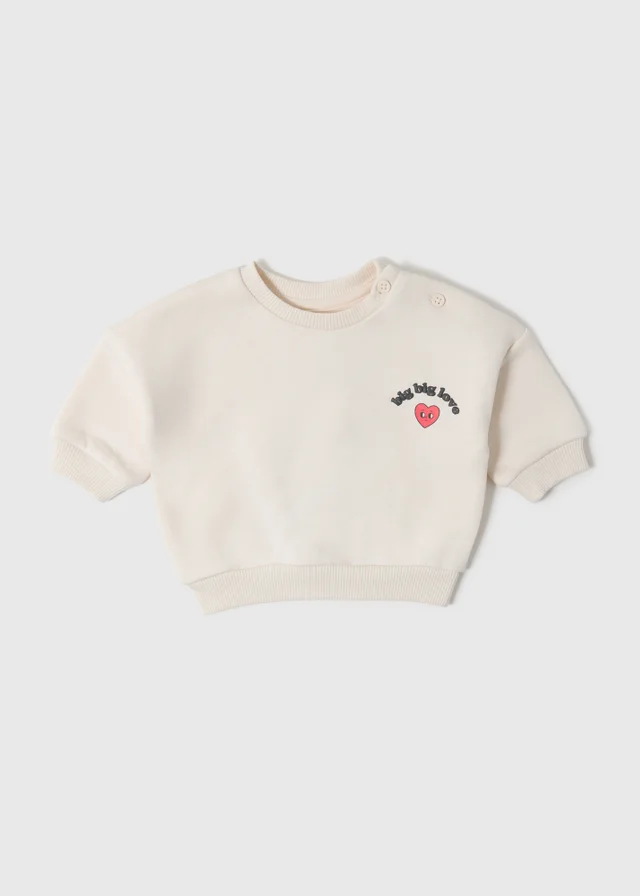 Baby Cream Big Love Valentine's Mini Me Sweatshirt (Newborn-23mths)