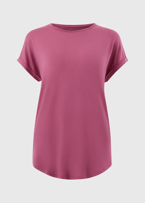 Rose Pink Longline T-Shirt - Small Image 4