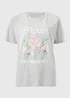 Grey Flower Provence Graphic T-Shirt - Small Image 4