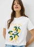White Lemon Graphic T-Shirt - Medium Image 1