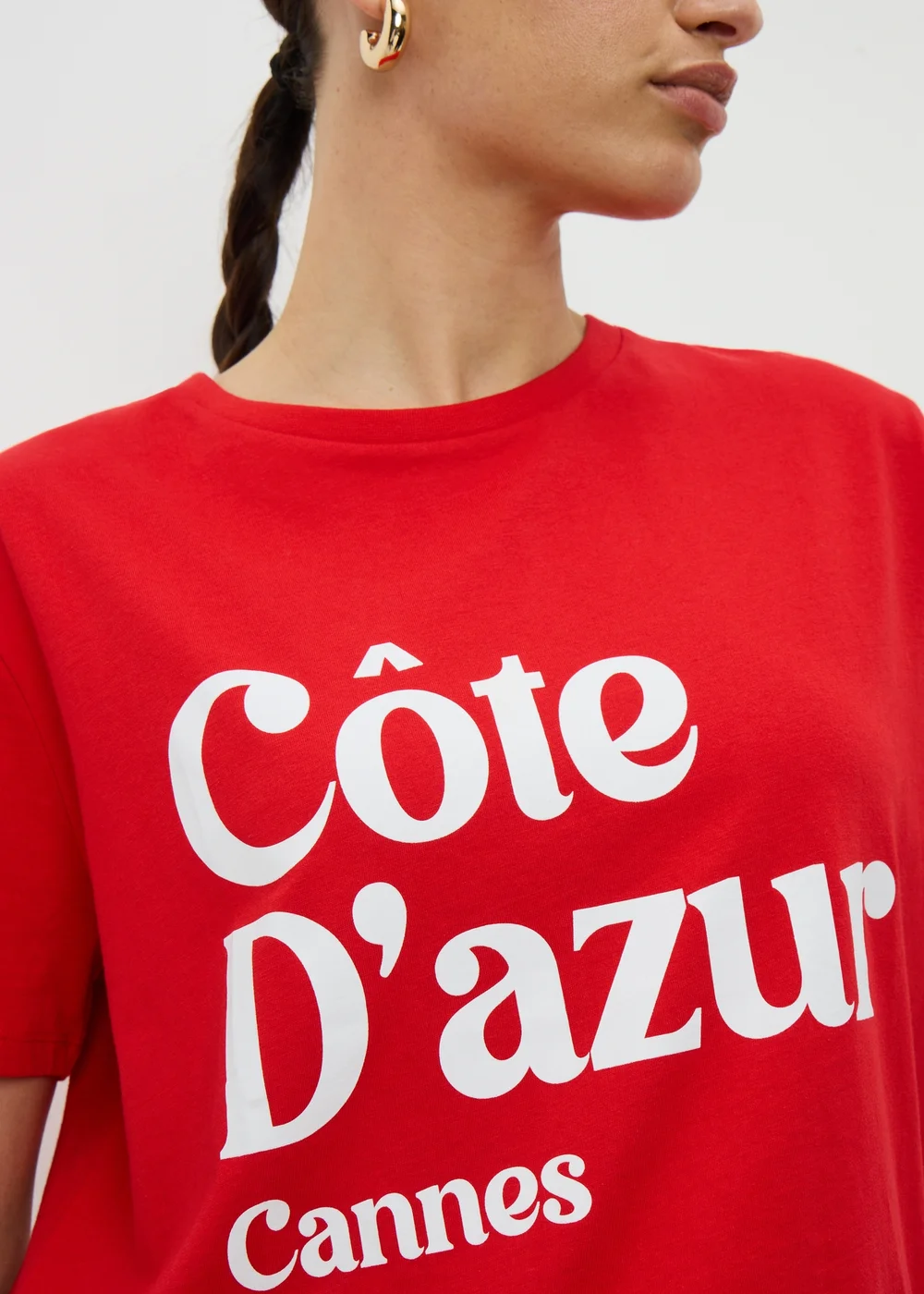 Red Cannes Graphic T-Shirt - Small Image 3